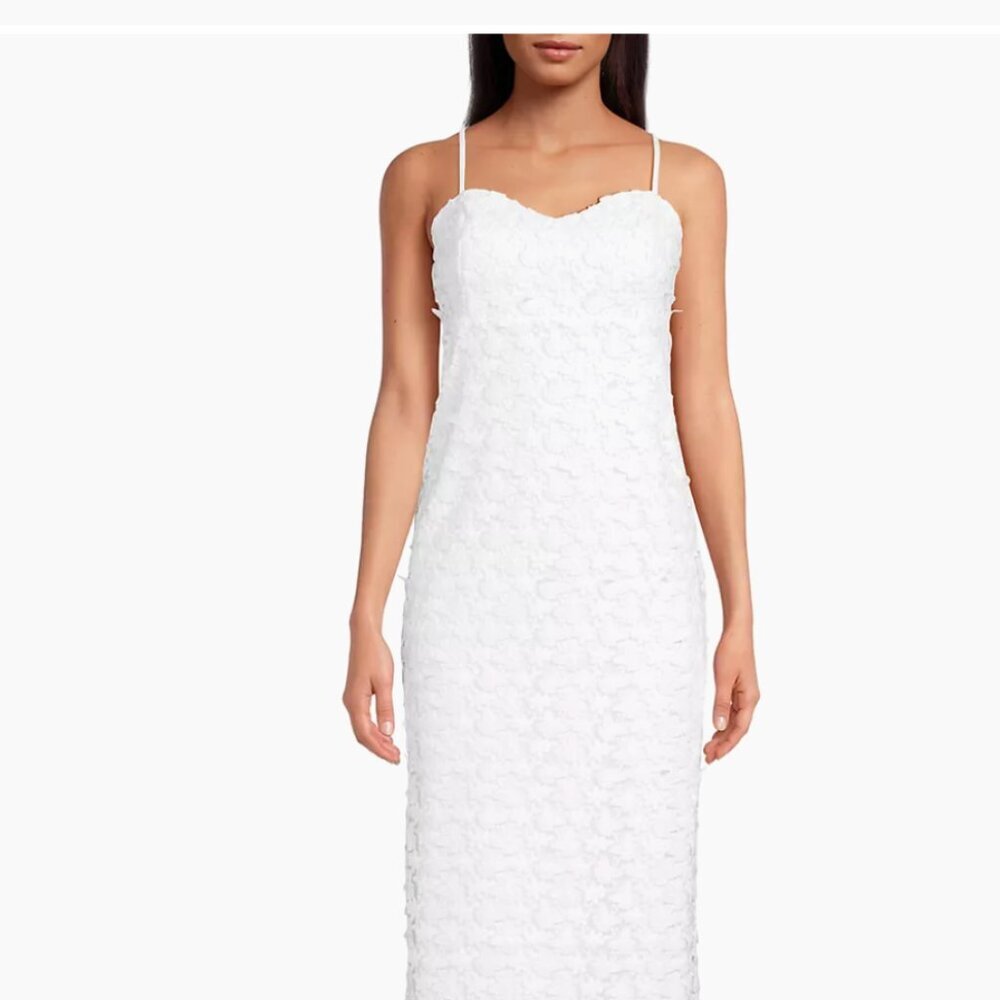 Lilly Pulitzer Gillian 3D Floral Lace Maxi Slip Dress 6 White NWT $328 - Picture 3 of 7